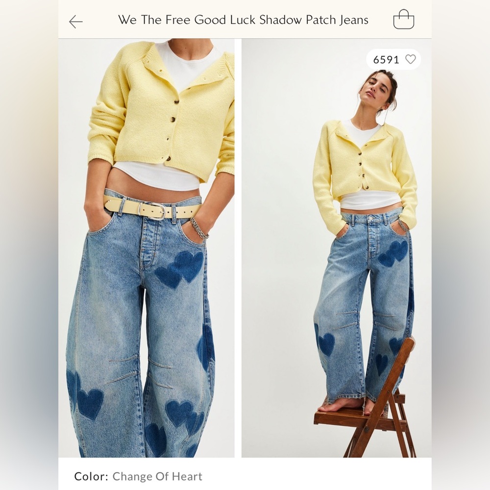 We The Free good luck shadow print jeans. BNWT 31s